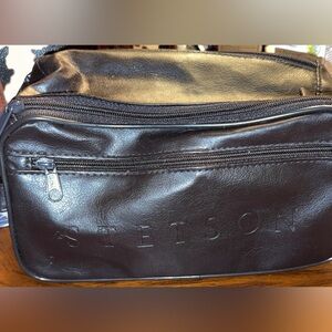 Stetson Dark Leather Toiletry Bag
